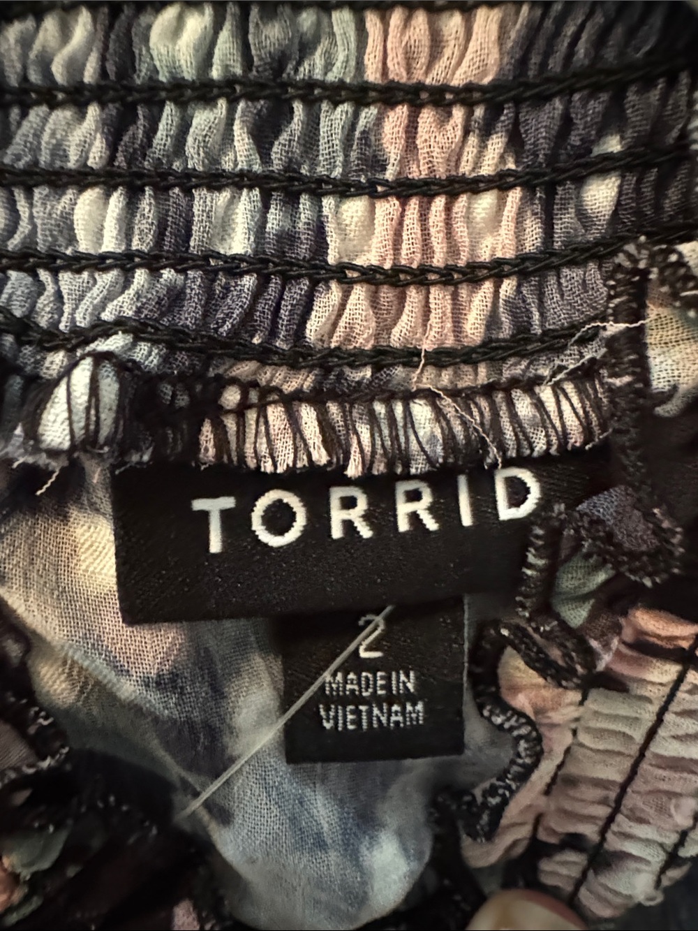 torrid Black Floral Tiered Maxi Dress with Pink and Sage Accents - Picture 6 of 7
